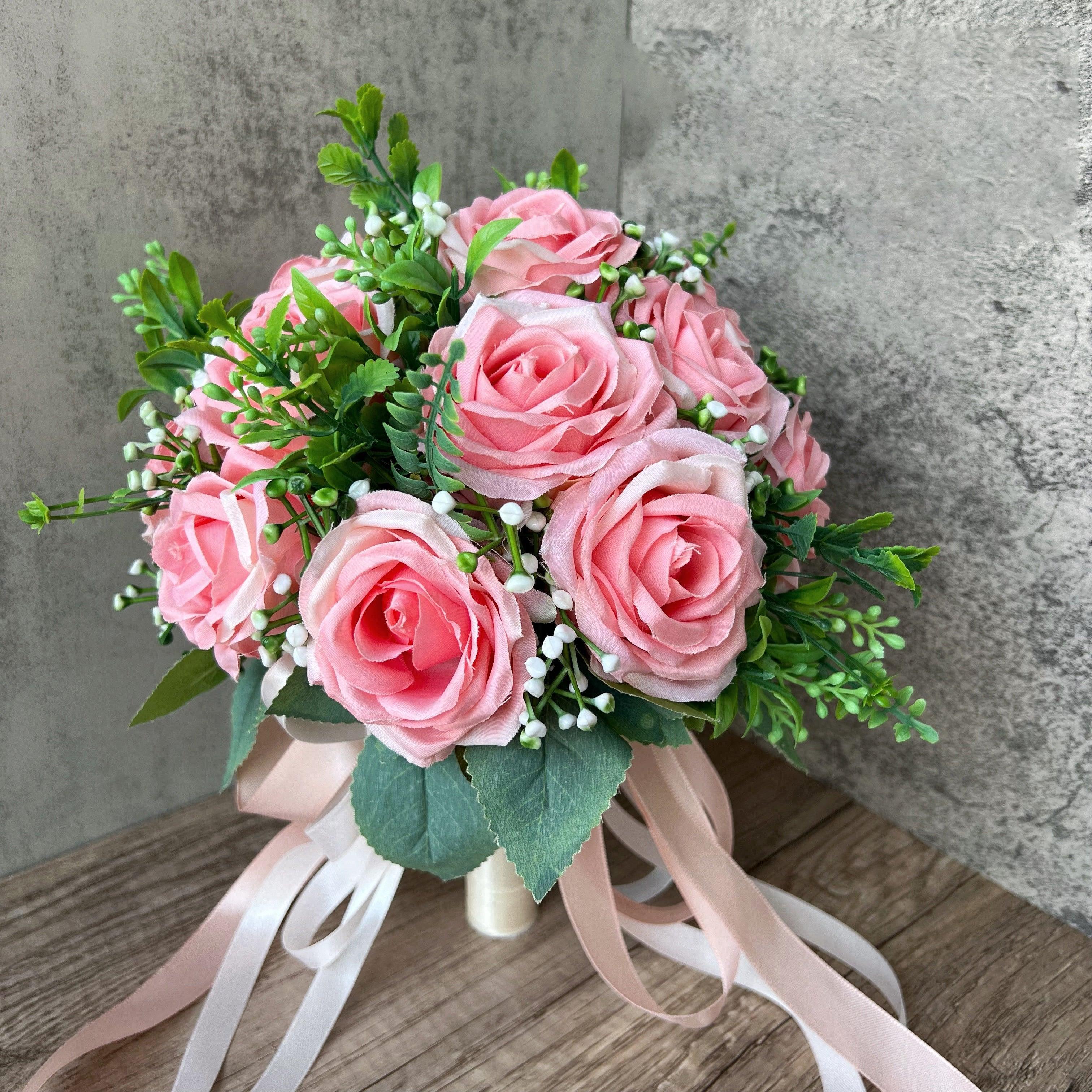 Simulation champagne roses European series pink bouquet bouquet travel photography - Uflower