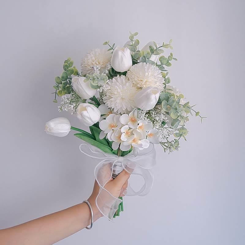 Real Table Flowers Bridal Bridesmaid Wedding Home Photo Fake Flowers - Uflower