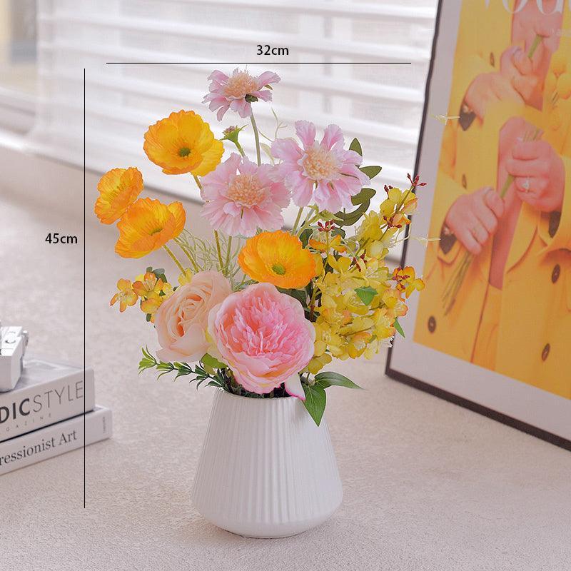 Simulation flowers indoor table flower arrangement potted plants light luxury floral arrangement - Uflower