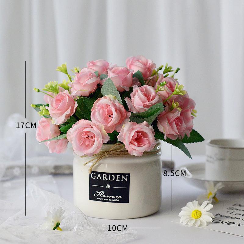 Indoor home simulation rose flower table decoration arrangement - Uflower