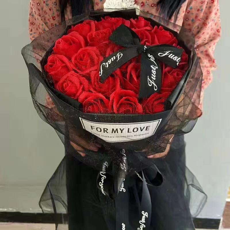Faux Soap Flowers Perpetual Flowers Engagement Gift Super Size Bouquet Wedding - Uflower