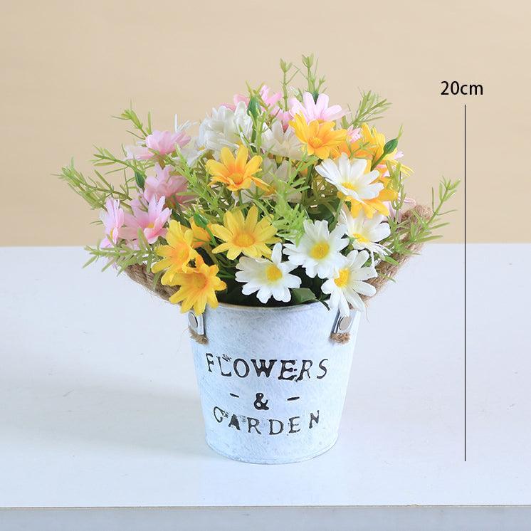 Vintage Iron Flower Pot Daisy Rose Pot Plant - Uflower