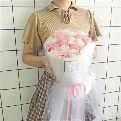 Faux Soap Flowers Perpetual Flowers Engagement Gift Super Size Bouquet Wedding - Uflower
