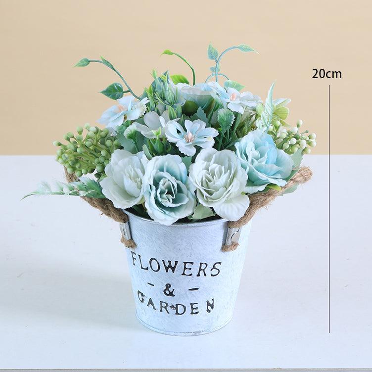 Vintage Iron Flower Pot Daisy Rose Pot Plant - Uflower