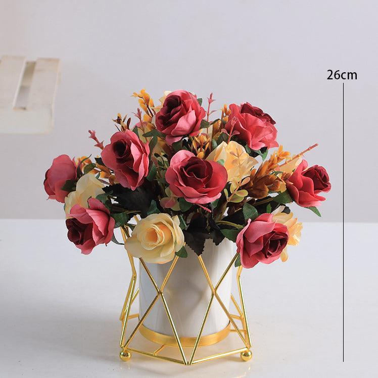 High-grade, light and luxurious fake flower bouquet simulation flower arrangement - Uflower
