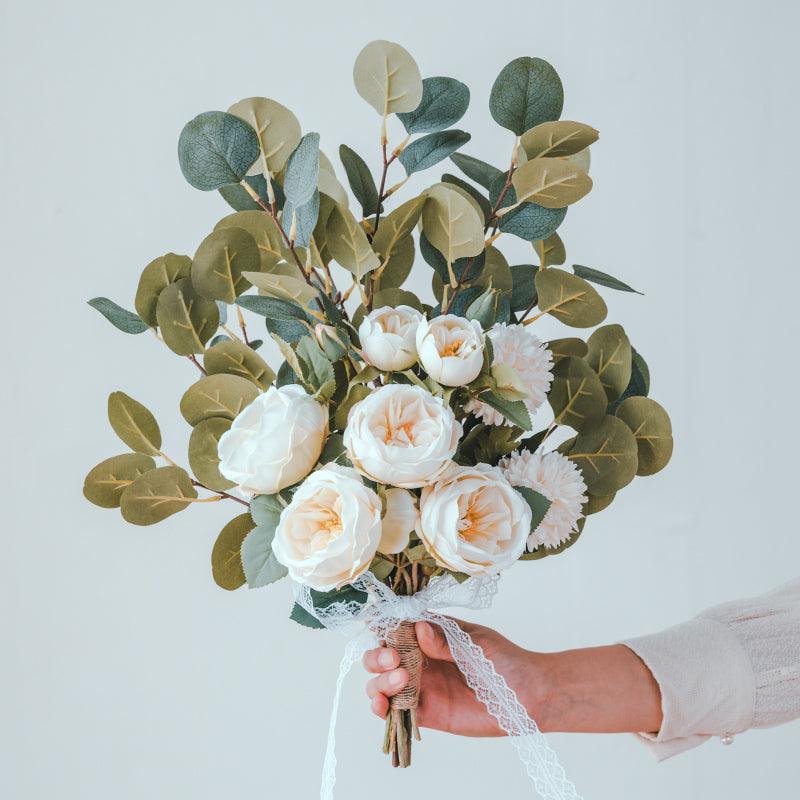 Fake Flowers Silk Flower Art Decoration Table Wedding Bridal Bouquet - Uflower
