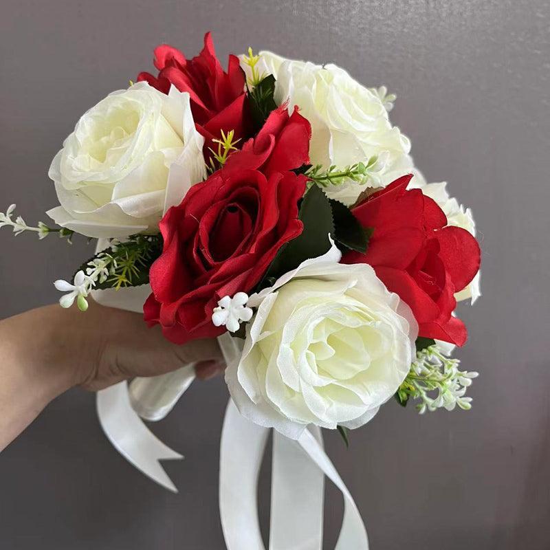Hand bouquet senior photo simulation everlasting flower bouquet ribbon diy bride wedding - Uflower