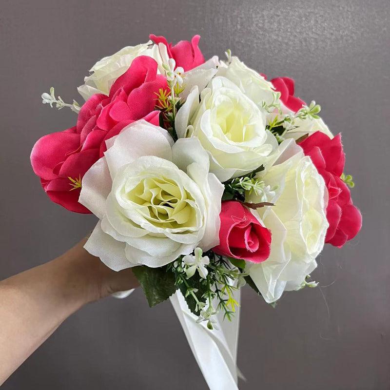 Hand bouquet senior photo simulation everlasting flower bouquet ribbon diy bride wedding - Uflower