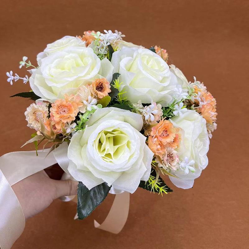 Hand bouquet senior photo simulation everlasting flower bouquet ribbon diy bride wedding - Uflower