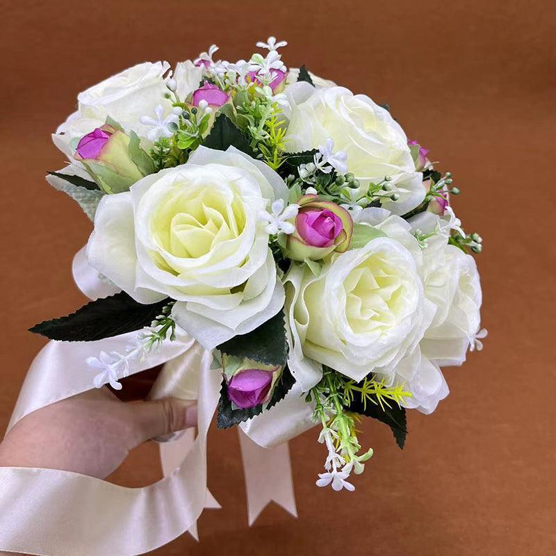 Hand bouquet senior photo simulation everlasting flower bouquet ribbon diy bride wedding - Uflower