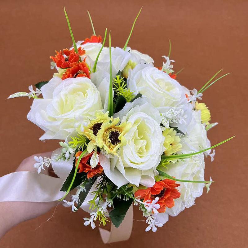 Hand bouquet senior photo simulation everlasting flower bouquet ribbon diy bride wedding - Uflower