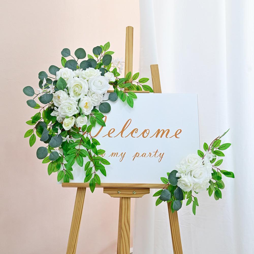 Wedding simulation welcome decoration triangle flower(Excluding bracket and indicator board) - Uflower