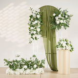 Uflower White Flower Corner Floral Decora Set SET80026 - Uflower