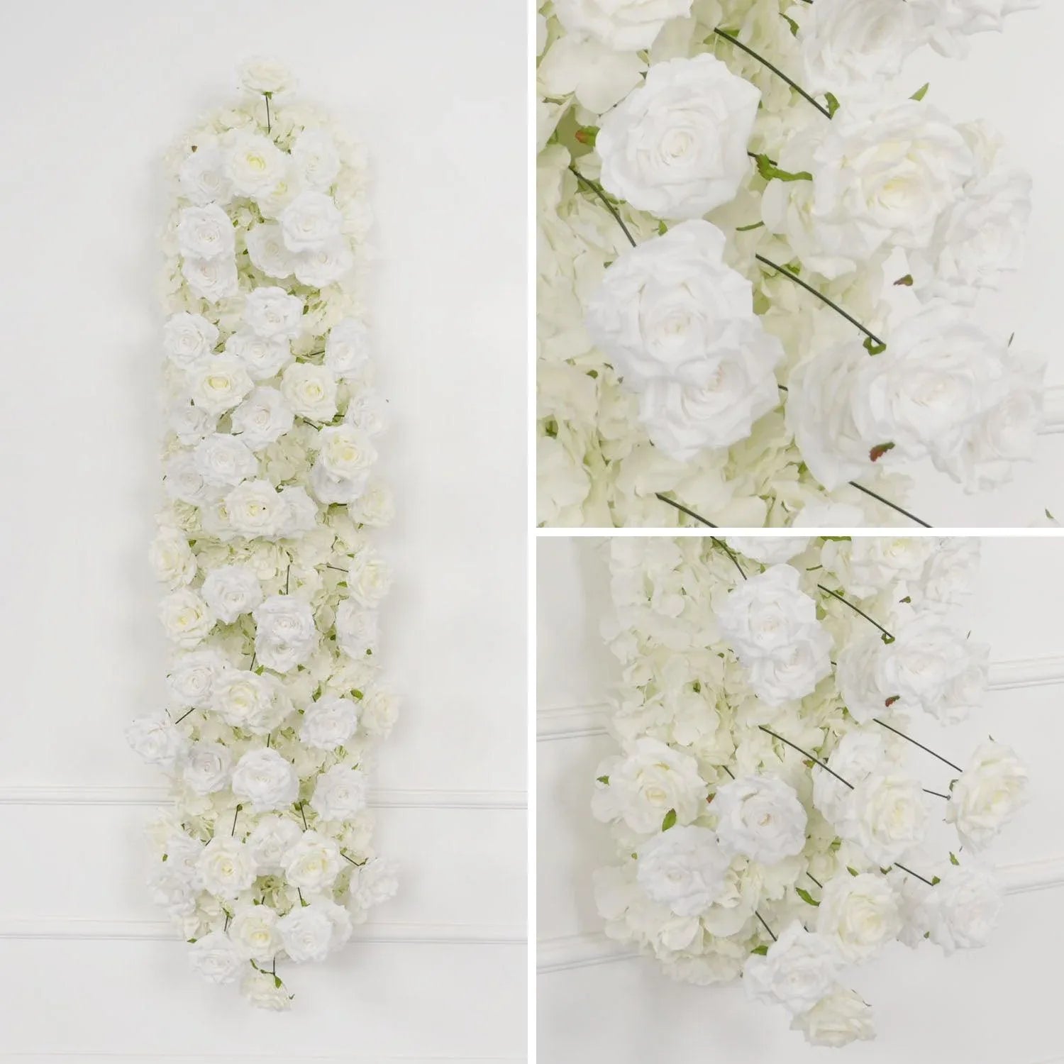 Uflower 2m*2m White Rose Heart-Shaped Arch Wedding Decor SET80011 - Uflower