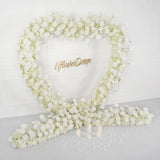 Uflower 2m*2m White Rose Heart-Shaped Arch Wedding Decor SET80011 - Uflower