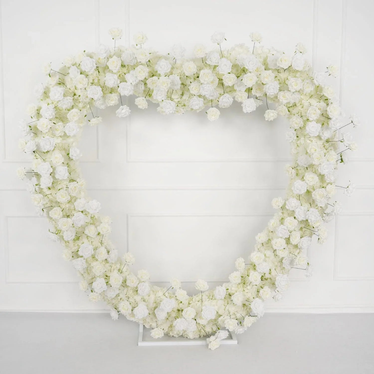 Uflower 2m*2m White Rose Heart-Shaped Arch Wedding Decor SET80011 - Uflower