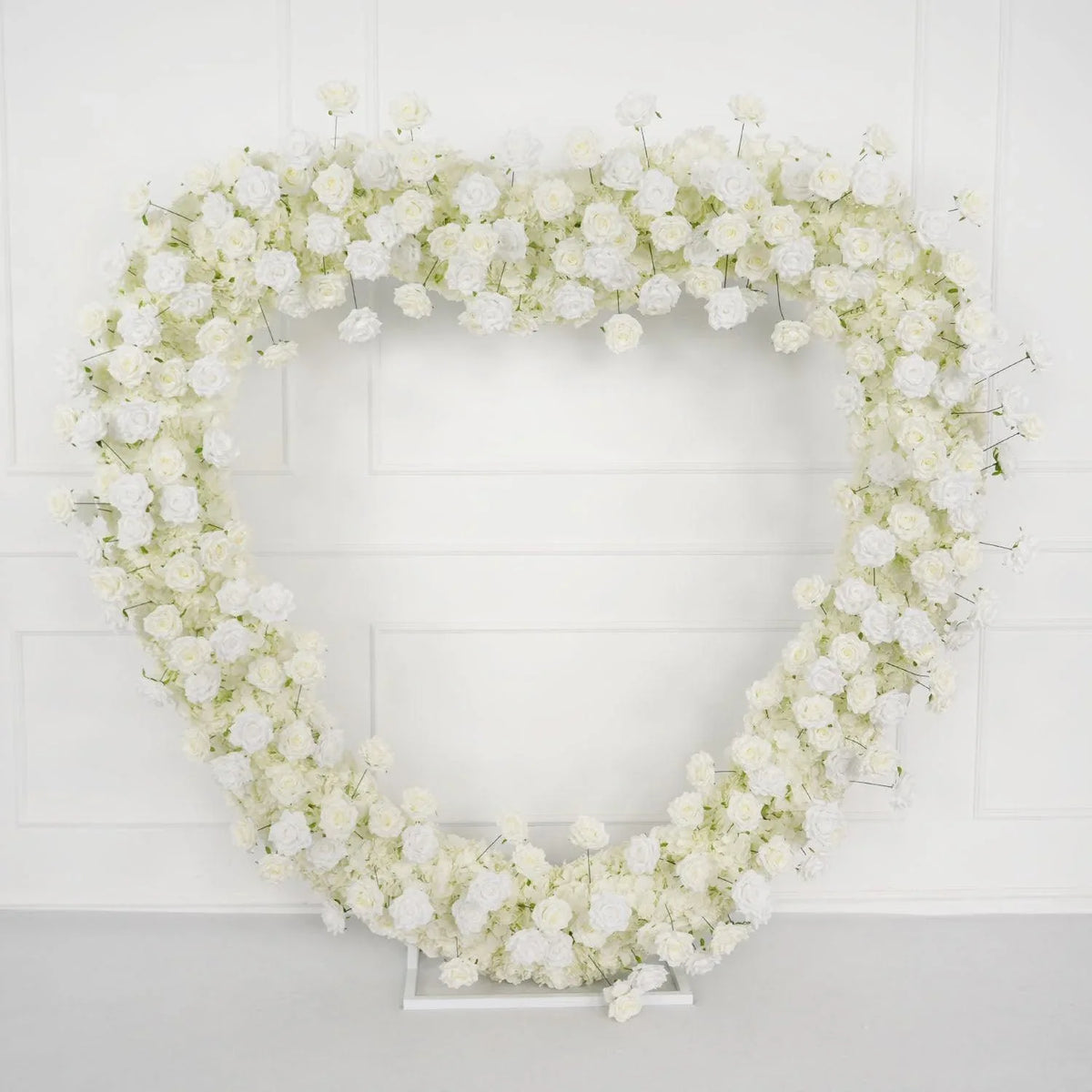 Uflower 2m*2m White Rose Heart-Shaped Arch Wedding Decor SET80011 - Uflower