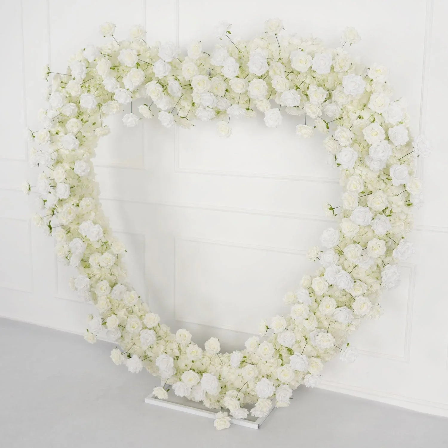 Uflower 2m*2m White Rose Heart-Shaped Arch Wedding Decor SET80011 - Uflower