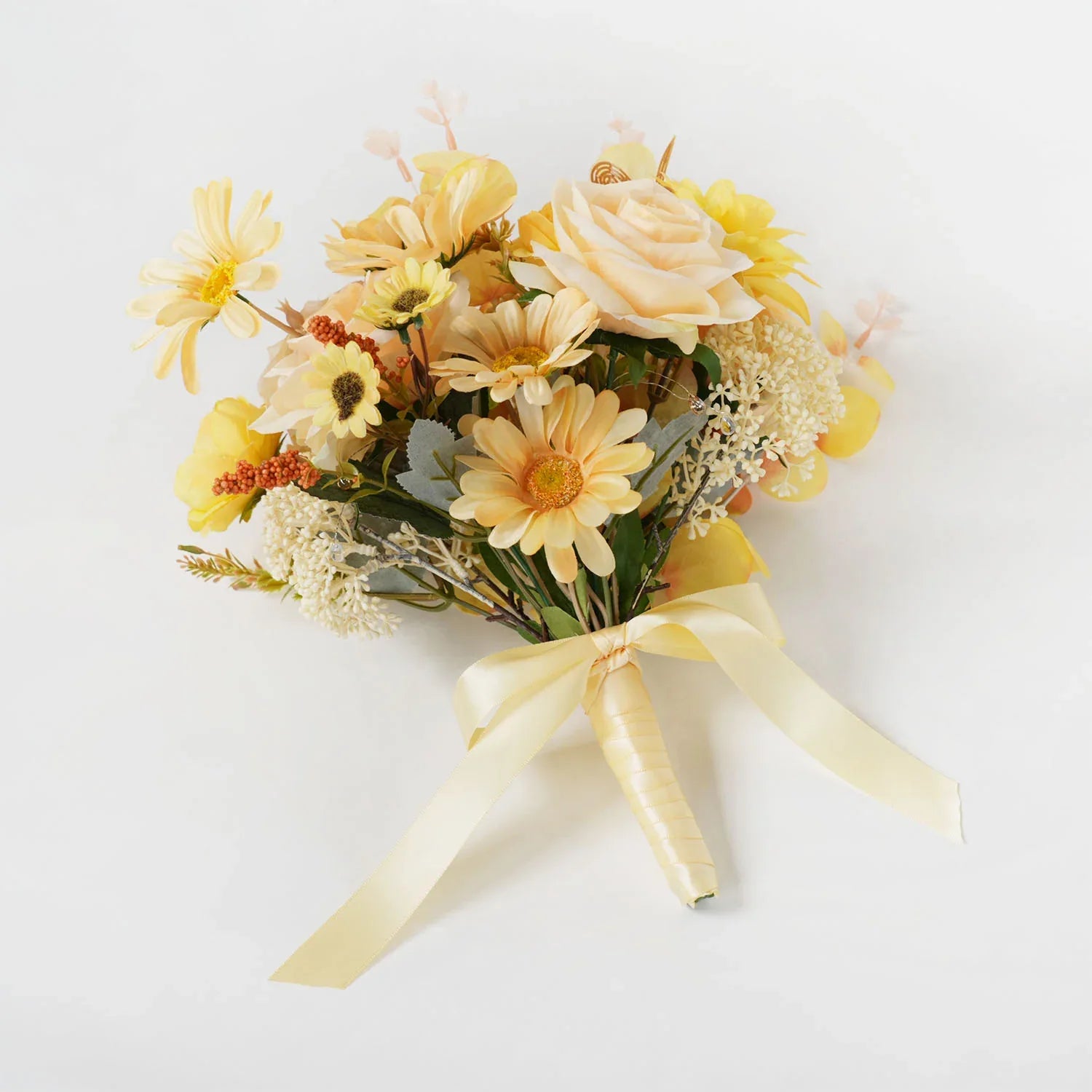 Uflower Yellow bridal flowers bouquets MG80003-01 - Uflower