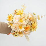 Uflower Yellow bridal flowers bouquets MG80003-01 - Uflower