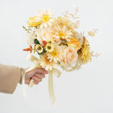 Uflower Yellow bridal flowers bouquets MG80003-01 - Uflower
