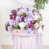 Uflower Purple Green Hanging Artificial Flower Corner Floral SET80038 - Uflower