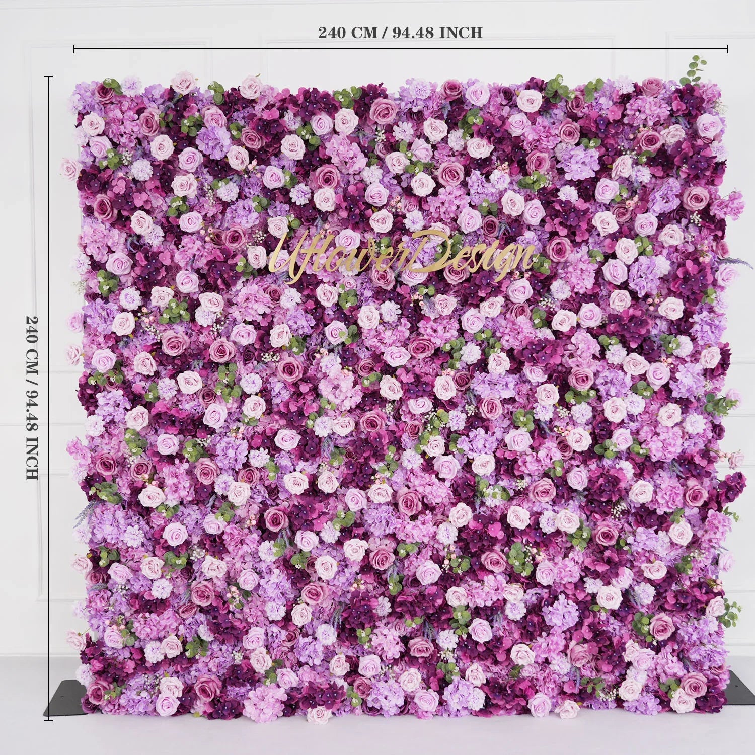 Uflower Purple Rose Flower Wall Backdrop Wedding Party Decoration SET80035 - Uflower