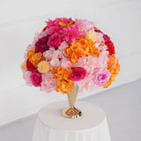 Uflower Artificial Orange Red Wedding KT Background Decor Flower Row SET80050 - Uflower