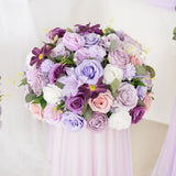 Uflower Purple Green Hanging Artificial Flower Corner Floral SET80038 - Uflower