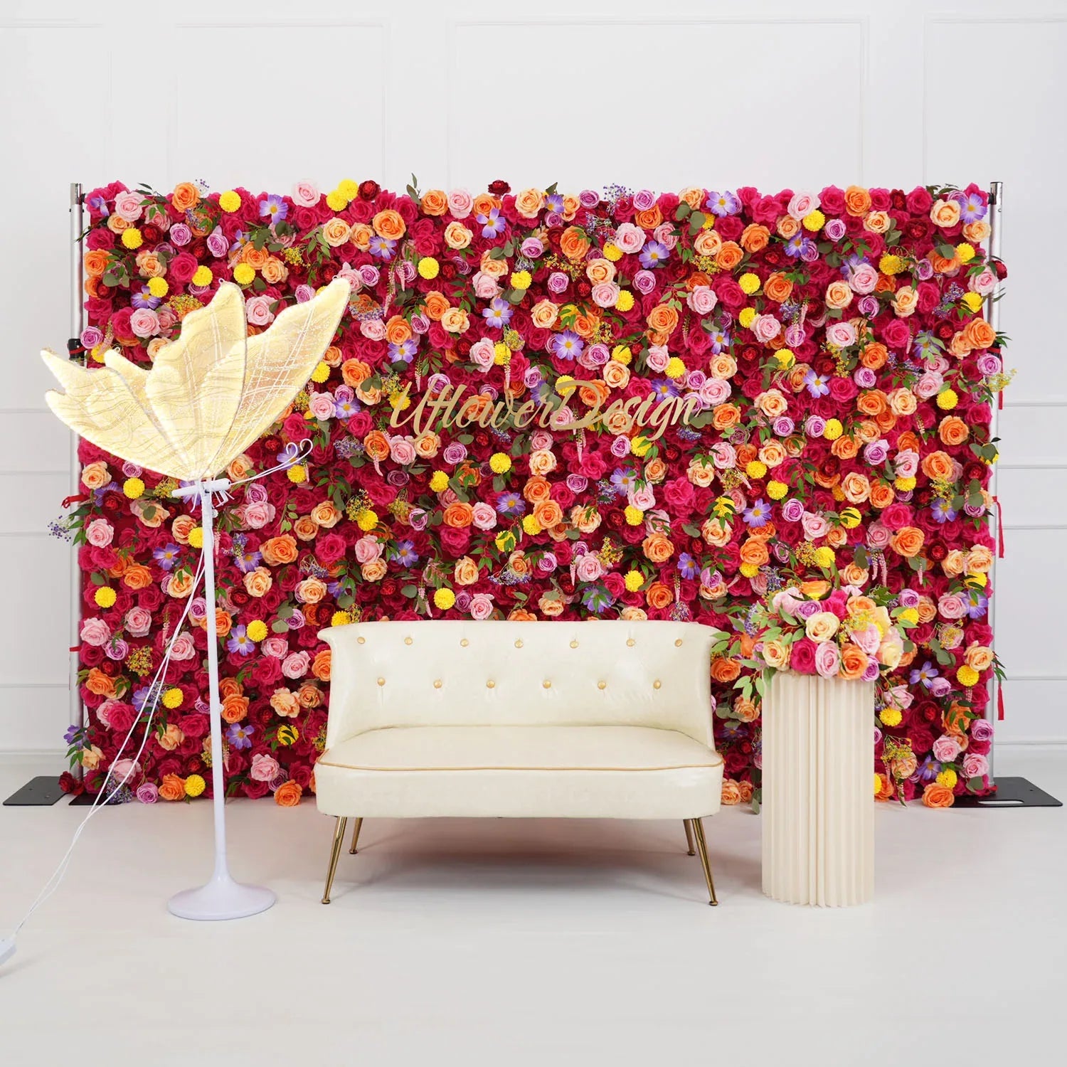 Uflower Artificial Colorful Flower Wall Wedding Decoration SET80029 - Uflower