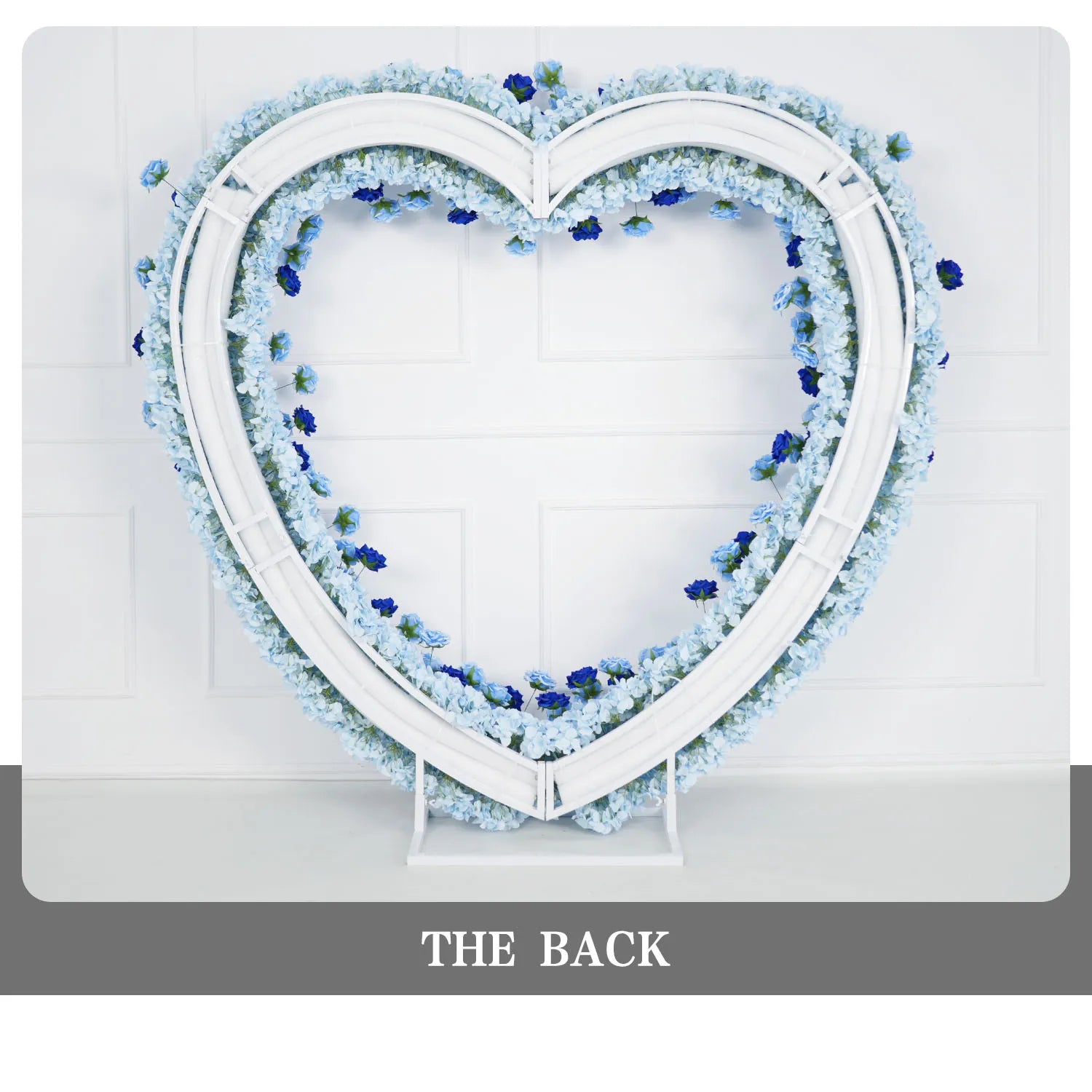 Uflower 2m*2m Blue Rose Heart Arch Wedding Decor SET80034