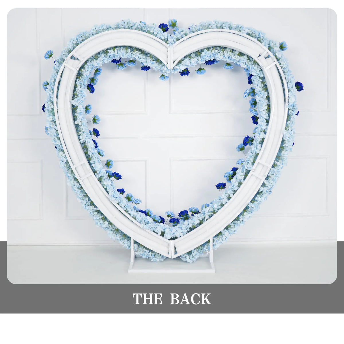 Uflower 2m*2m Blue Rose Heart Arch Wedding Decor SET80034