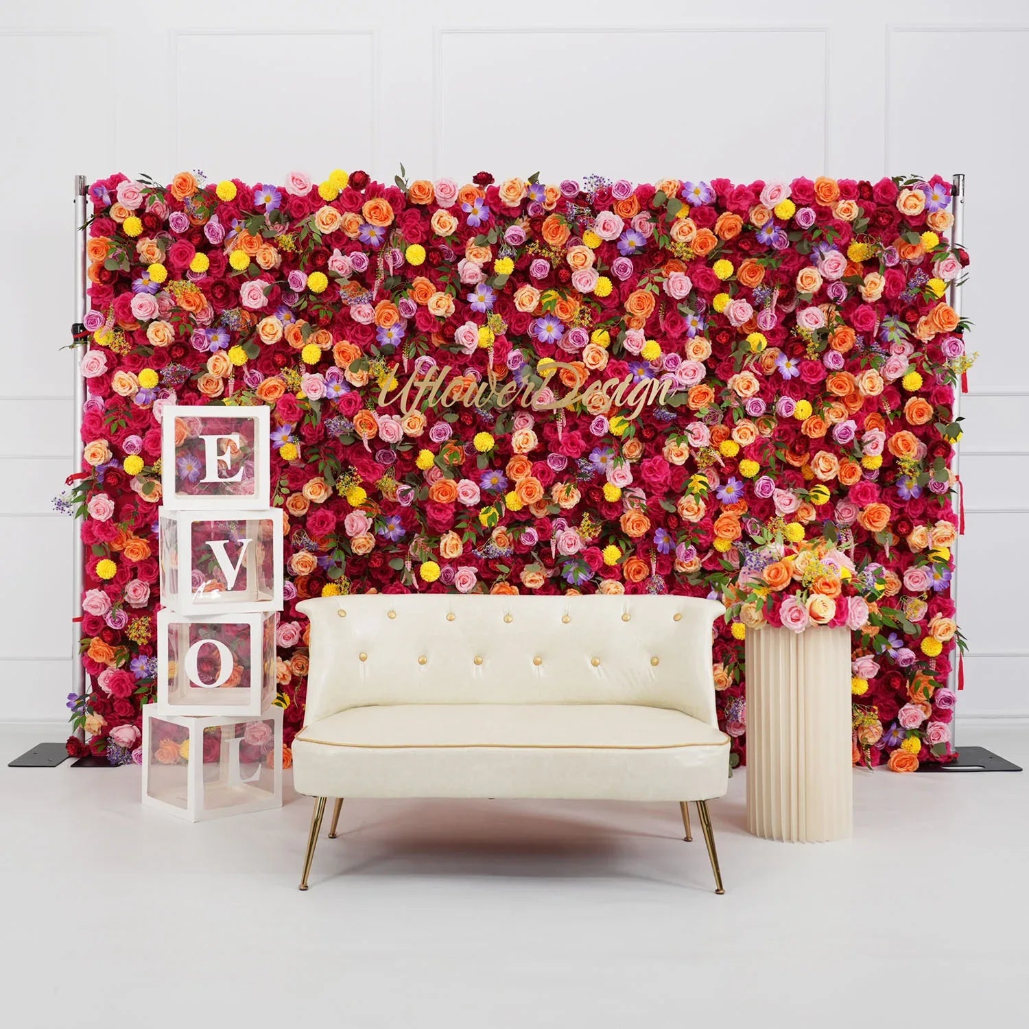 Uflower Artificial Colorful Flower Wall Wedding Decoration SET80029 - Uflower