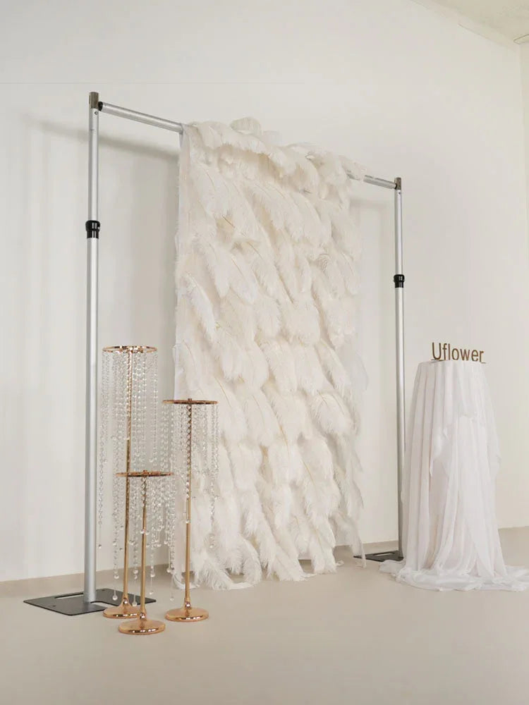 Uflower Artificial White 5D Flower Wall Wedding Backdrop Decoration MA80024-01 - Uflower