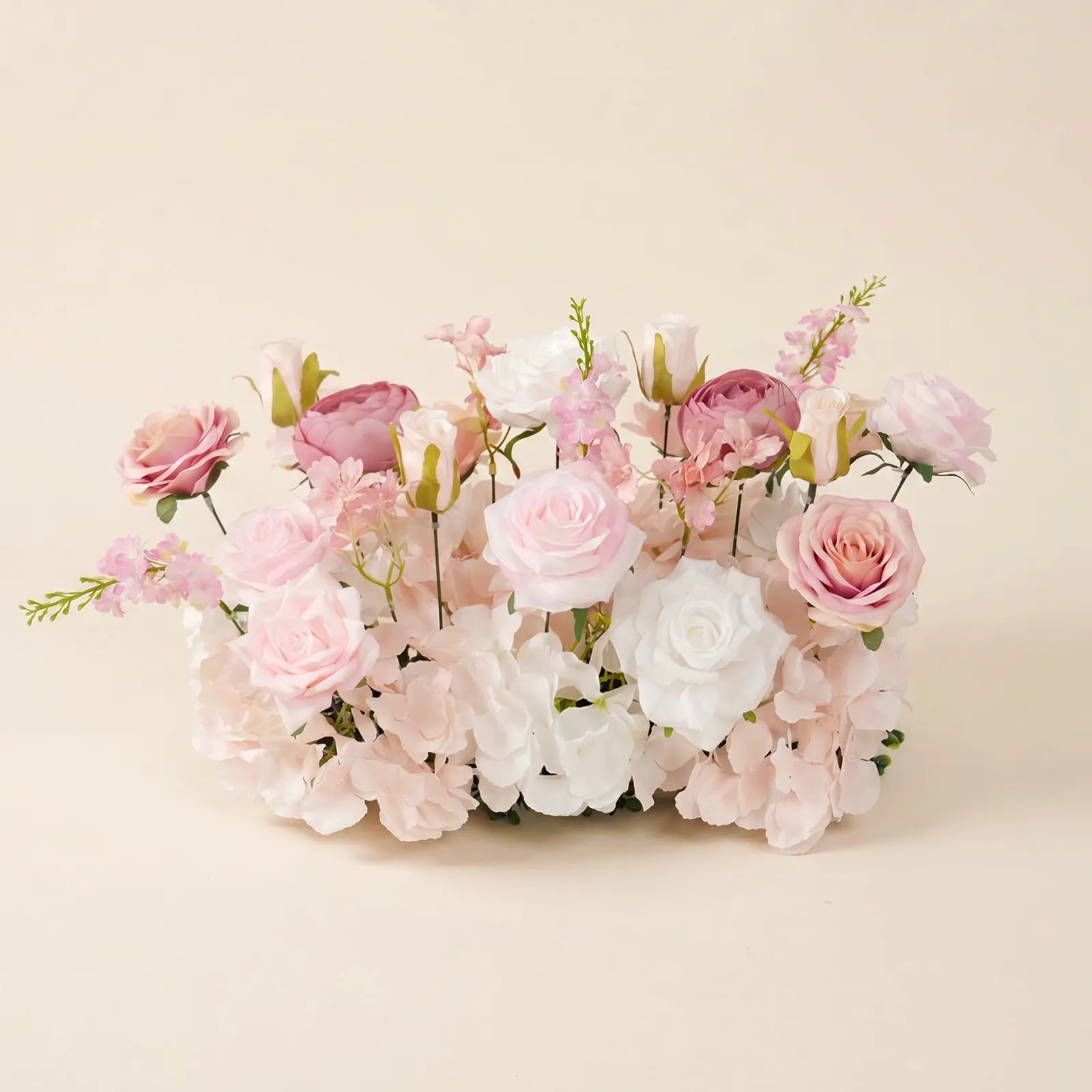 Uflower 50cm Pastel Pink & White Flower Row MC89003-03