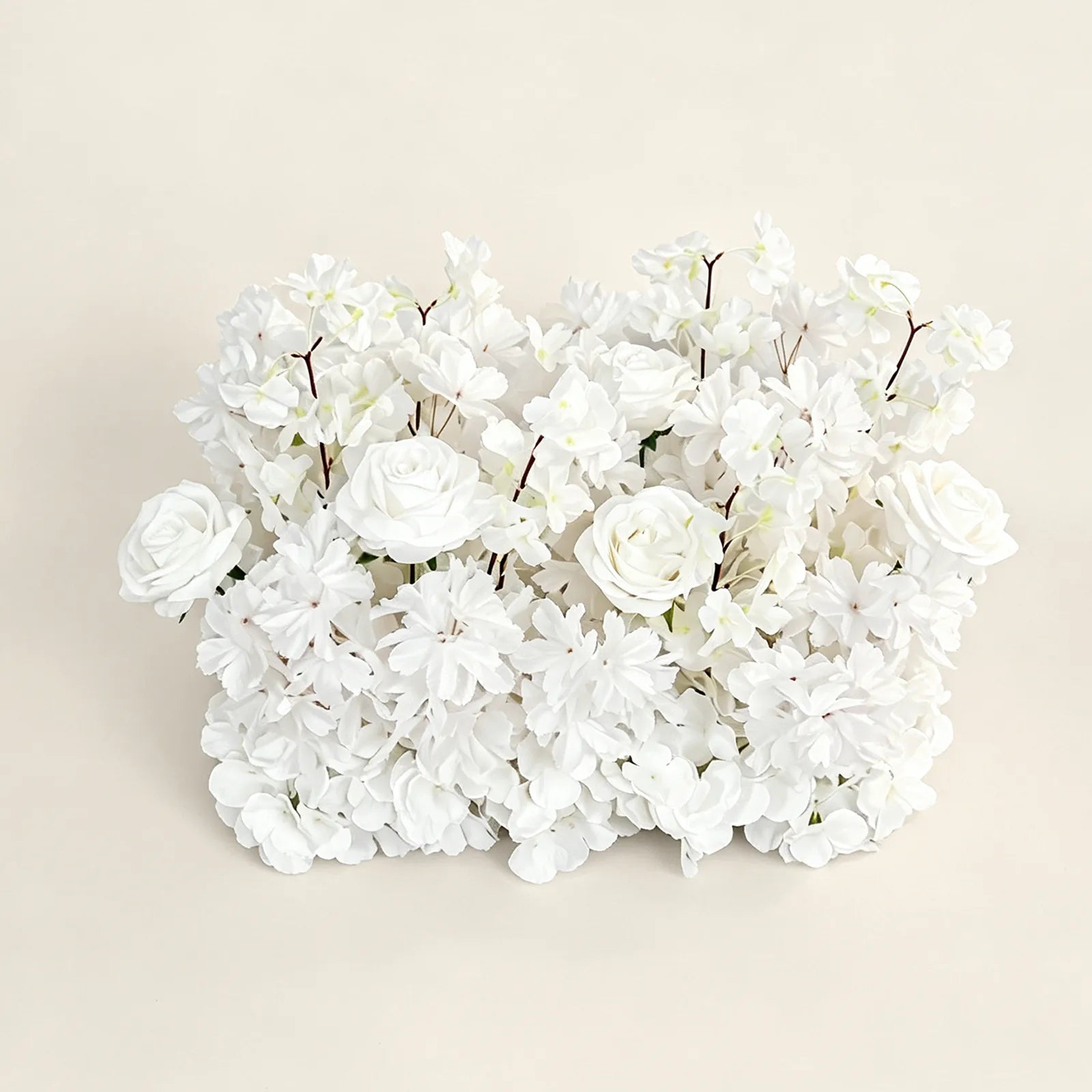 Uflower 50cm White Rose & Sakura Blossom Flower Row MC89001-03