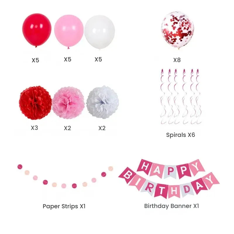 Uflower Birthday Party Balloon Set DD03199