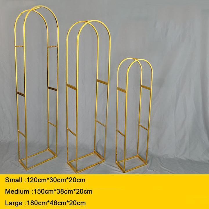 3 Pcs Gilded Iron Wedding Flower Stands | Uflower - Uflower