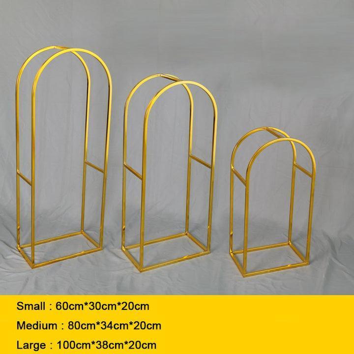 3 Pcs Gilded Iron Wedding Flower Stands | Uflower - Uflower