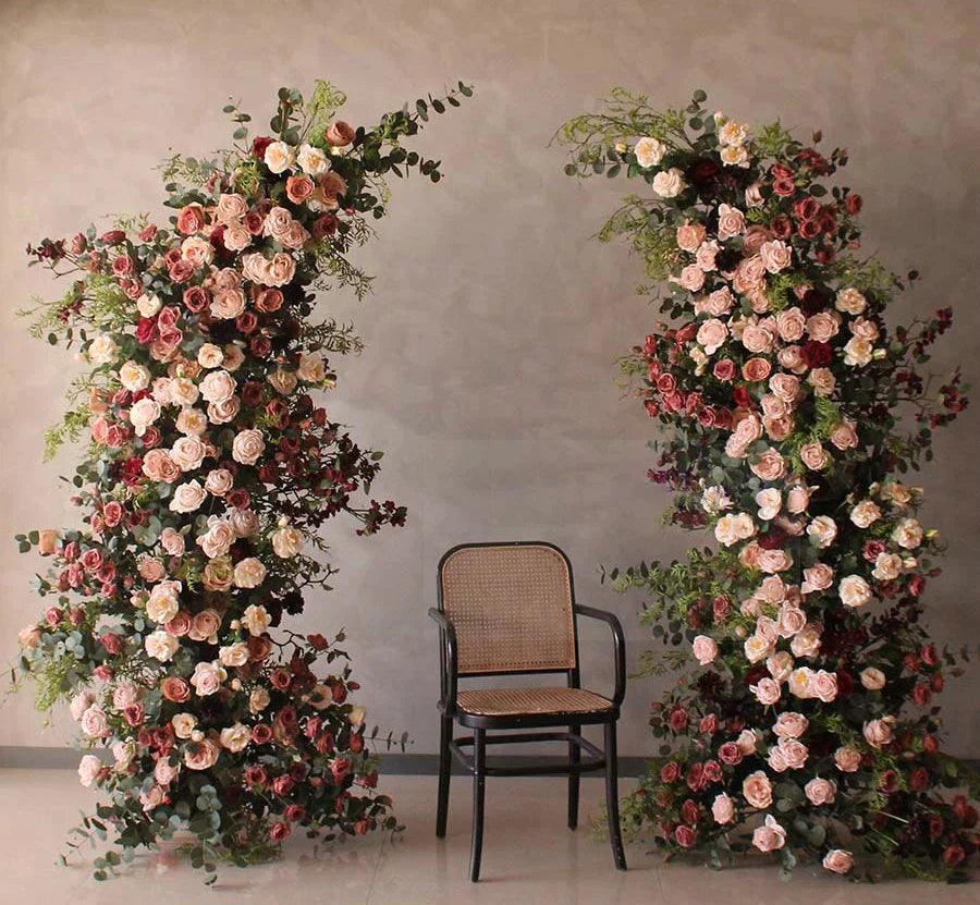 1.5/1.8/2.1/2.4m Electroplated Arc-Shaped Arch Wedding Flower Stand - Uflower