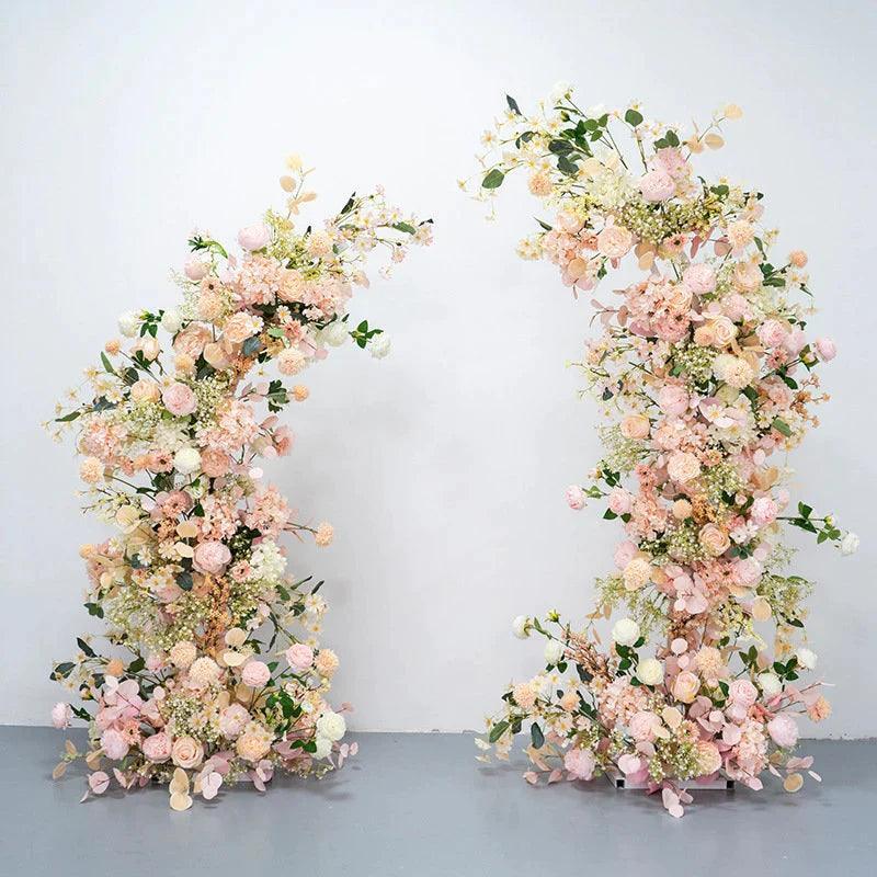 1.5/1.8/2.1/2.4m Electroplated Arc-Shaped Arch Wedding Flower Stand - Uflower