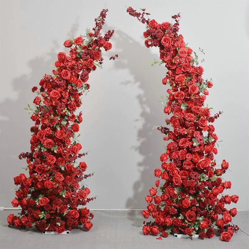 1.5/1.8/2.1/2.4m Electroplated Arc-Shaped Arch Wedding Flower Stand - Uflower
