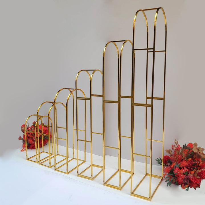 3 Pcs Gilded Iron Wedding Flower Stands | Uflower - Uflower