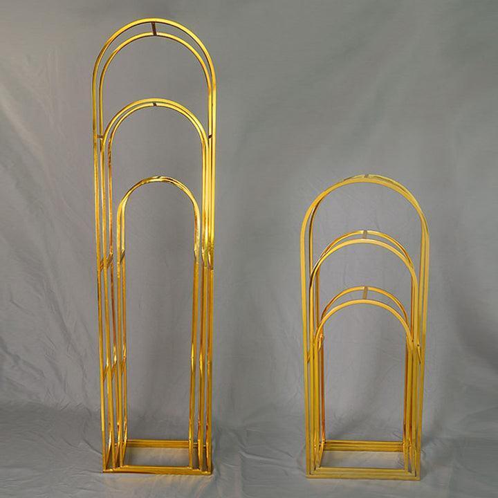 3 Pcs Gilded Iron Wedding Flower Stands | Uflower - Uflower