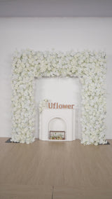Décoration d'arche de fleurs pour fond de mariage roses blanches Uflower ENSEMBLE80112