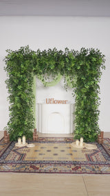 Uflower Green Series Décoration d'arche de mariage avec arrangements floraux SET80110