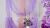 Artificial Purple Roses Wedding KT Background Board Decor Flower Row Video