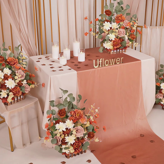 Artificial Brown Greenery Wedding Fence Flower Video