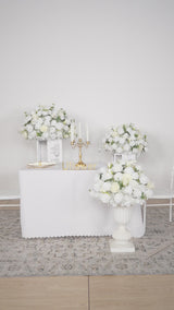 Uflower Hortensia Rose Blanche Boule de Fleurs Artificielles Décoration de Centre de Table MB80045-01