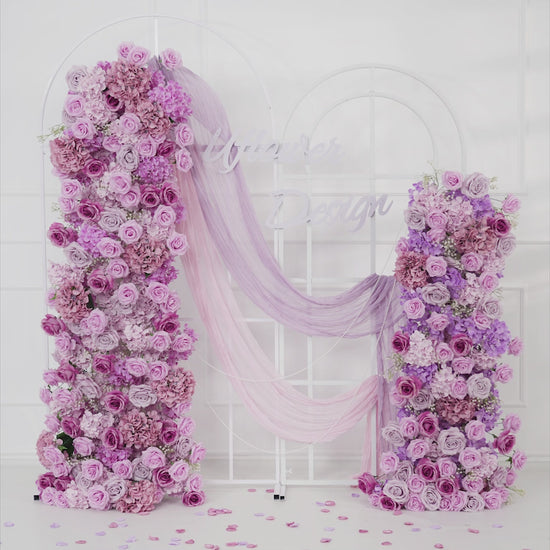 Artificial Purple Rose Hydrangea Flower Arch product video